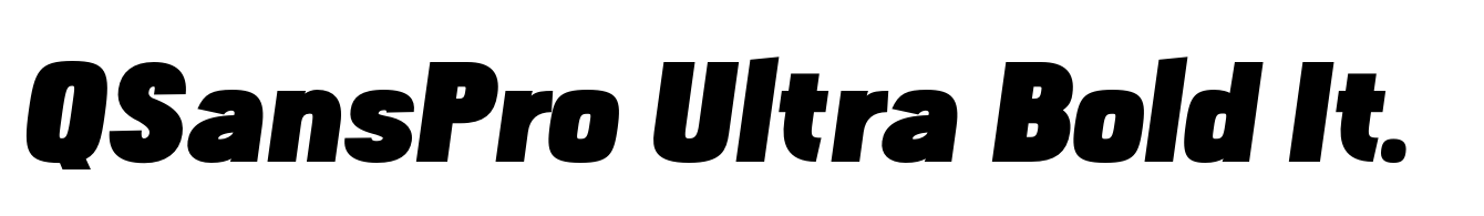 QSansPro Ultra Bold Italic
